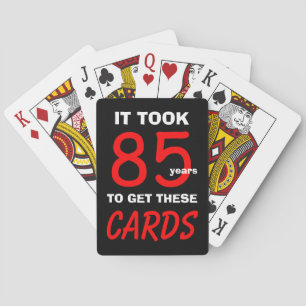 85. Geburtstag Poker Spielkarten Humor