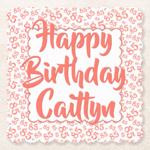 85. Geburtstag Random Number Pattern Scallops Cora Untersetzer