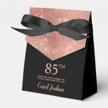 85. Geburtstag Roségold Danke Favorbox