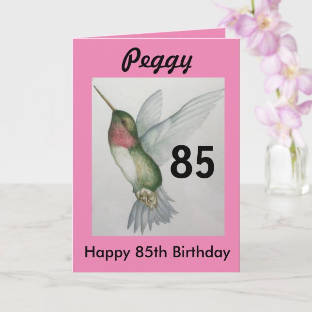 85. Geburtstag Sweet Hübsch Hummingbird Karte (Orchidee)