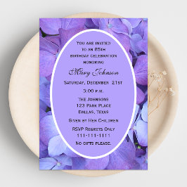 85. Geburtstagsparty Einladung Hydrangea