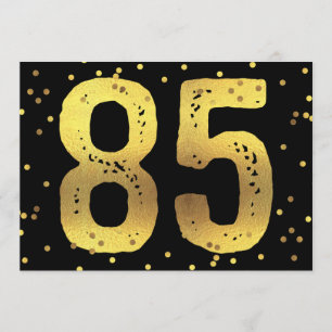 85. Geburtstagsparty Imitats Gold Foil Confetti Bl Einladung