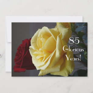 85 herrliche Jahre!-Geburtstag/Zwei Rosen-mit Zita Einladung