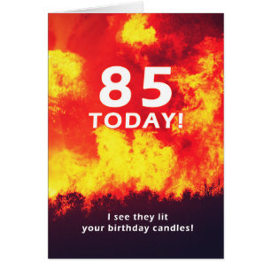 85 Humour de bougie d'incendie de forêt d'annivers