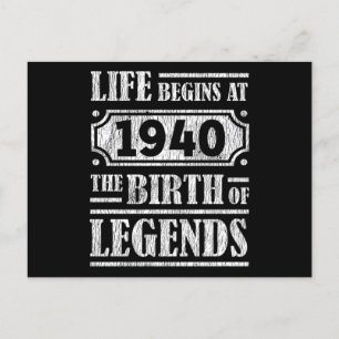 85 Jahre alt 1940 Geburt der Legende 85. Geburtsta Postkarte
