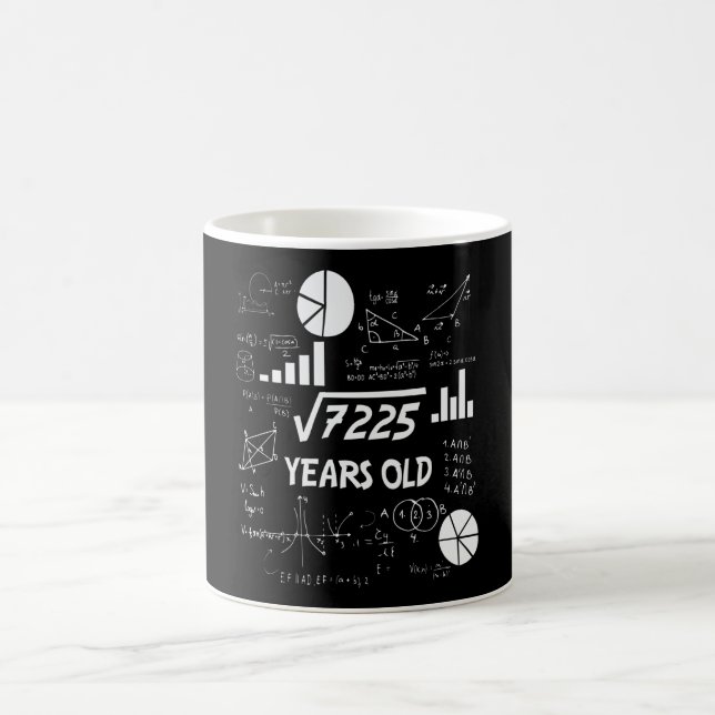 85 Jahre altes Tagesmathematiklehrer 85. Geburtsta Kaffeetasse (Mittel)