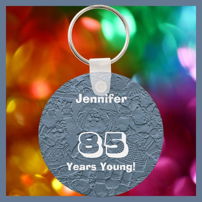 85 Jahre junge Niedliche hellblaue Beutel, Name, Schlüsselanhänger (Von Creator hochgeladen)