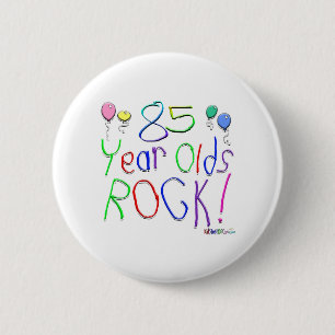 85 Jährige Felsen-! Knopf Button