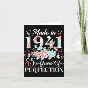 85-jähriger, hergestellt in 1941, floral, 85. Gebu Karte
