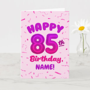 85. Luftballon-Nummer Benutzerdefinierter Name Geb Karte