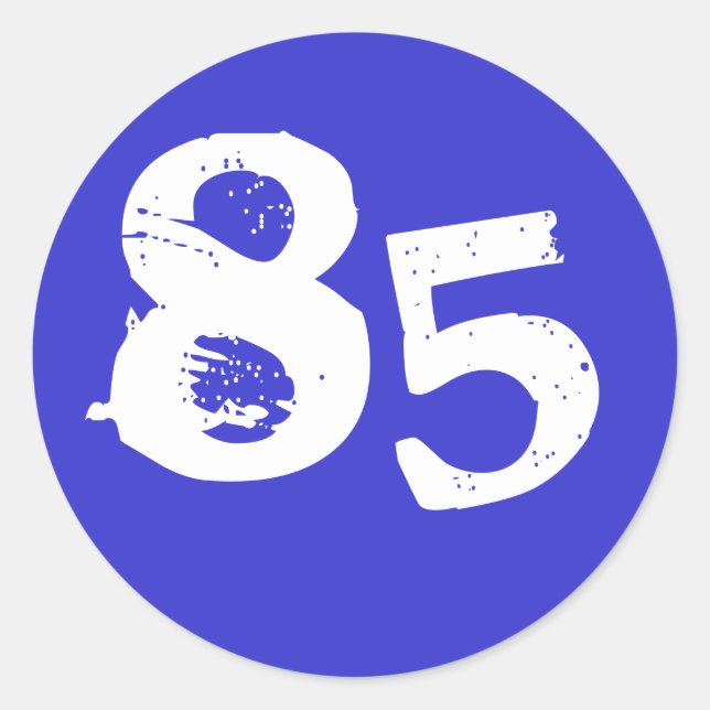 85/Stock Runder Aufkleber (Vorderseite)