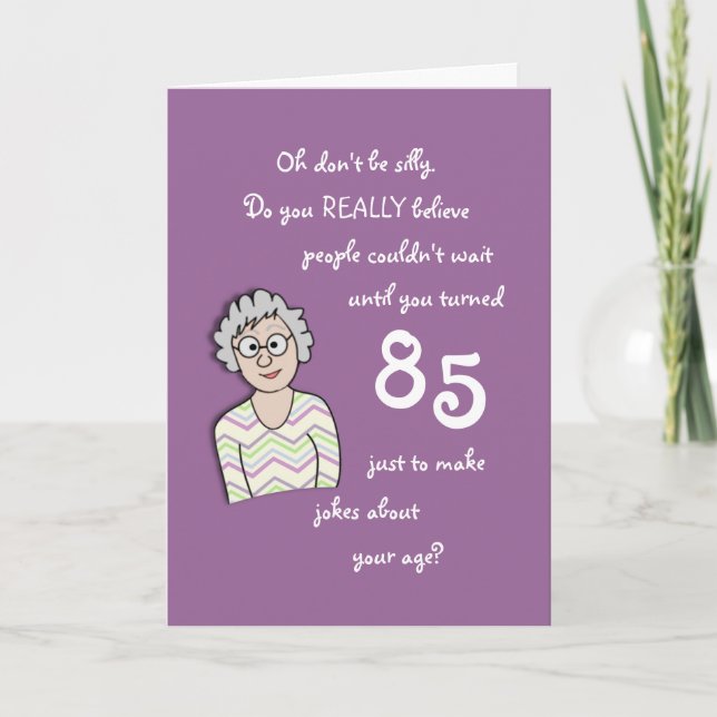 85e anniversaire pour sa carte amusante (Devant)