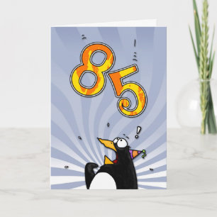 85th anniversaire - carte de surprise de pingouin