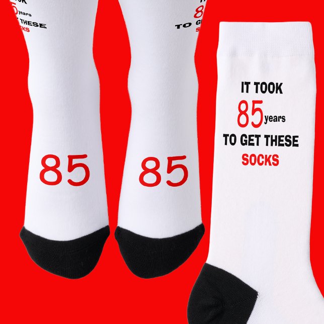 85th Birthday Socks Men Funny Socken (Von Creator hochgeladen)
