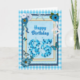 85th Birthday with a scrapbook effect Karte