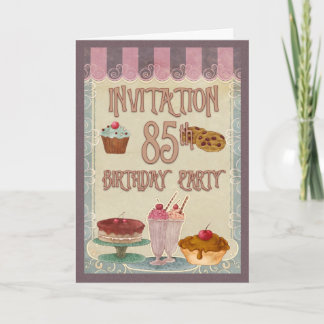 85th Geburtstags-Party - Kuchen, Plätzchen, Einladung