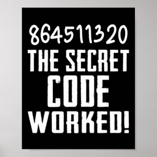 864511320 Der geheime Code funktionierte! Trump ve Poster