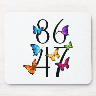8647 Anti Trump 86 47 Blumige Damen Herren Mousepad