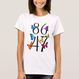8647 Anti Trump 86 47 Floral Damen Herren T-Shirt