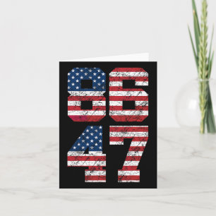 8647 Anti Trump 86 47 Retro Anti-Trump US Flag Pre Karte