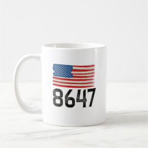 8647 Anti-Trump-amerikanische Flagge Politische Au Kaffeetasse