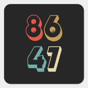 8647 Anti-Trump Quadratischer Aufkleber