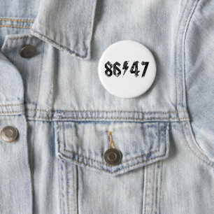 8647 Anti Trump Retro Vintag 80er Rock Style Button