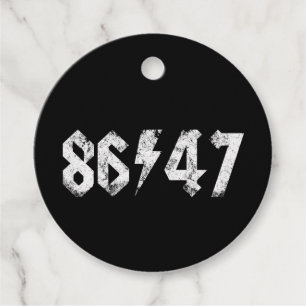 8647 Anti Trump Retro Vintag 80er Rock Style Geschenkanhänger