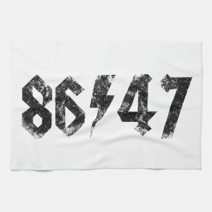 8647 Anti Trump Retro Vintag 80er Rock Style Geschirrtuch