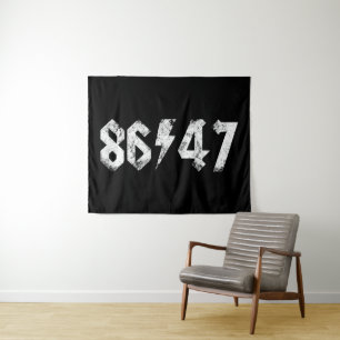 8647 Anti Trump Retro Vintag 80er Rock Style Wandteppich