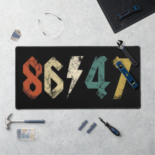 8647 Anti Trump Retro Vintage 80er Rock Stil Schreibtischunterlage