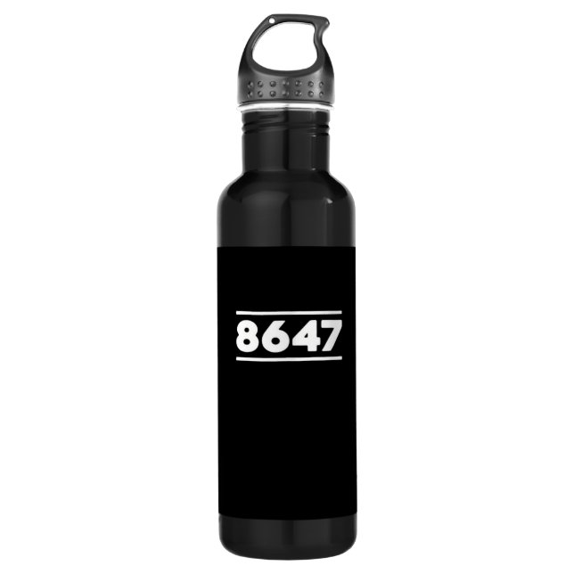 8647 - Antifaschismus Design Klassisches Design Edelstahlflasche (Vorderseite)
