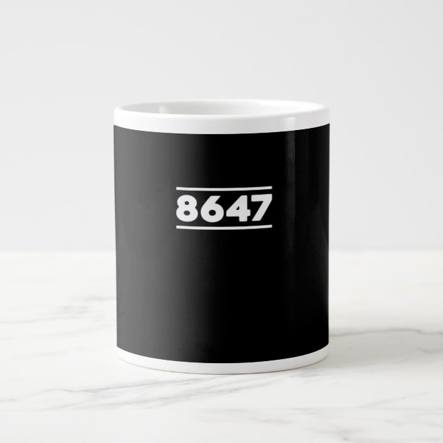 8647 - Antifaschismus Design Klassisches Design Jumbo-Tasse (Vorderseite)