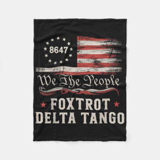 8647 Foxtrots Deltas Tangos Amerika Flagge  Fleecedecke
