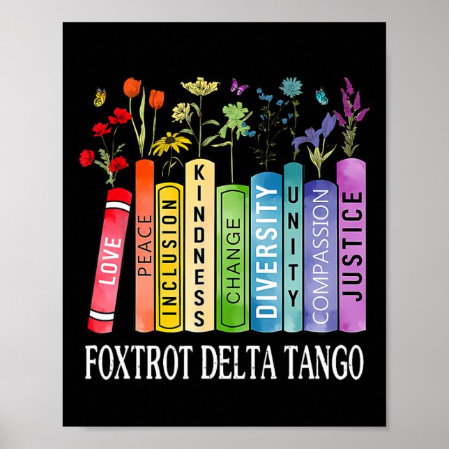 8647 Foxtrots Tangos Deltas Book Blume Resist Boo Poster (Vorne)