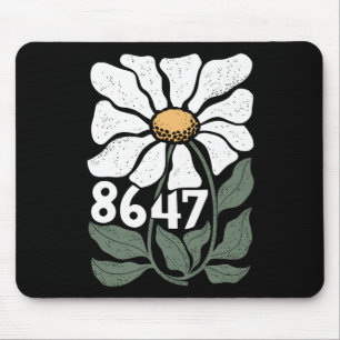 8647 Resist Subtle Daisy Floral Foxtrot Delta Tang Mousepad