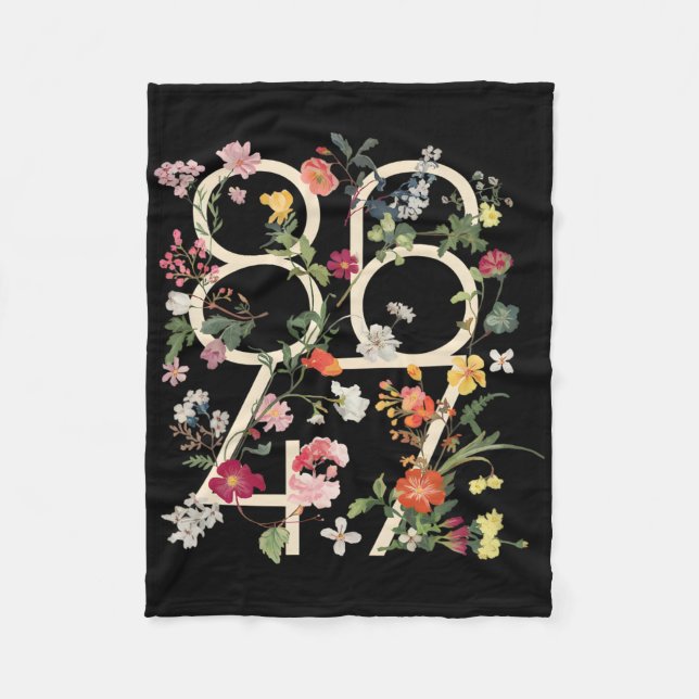 8647 Resist Subtle Floral Foxtrot Delta Tango Prot Fleecedecke (Vorderseite)