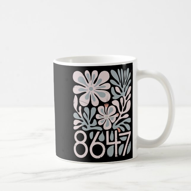 8647 Resist Subtle Floral Foxtrot Delta Tango Prot Kaffeetasse (Rechts)