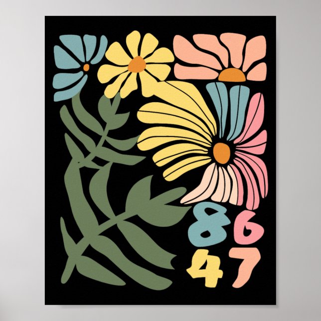 8647 Resist Subtle Floral Foxtrot Delta Tango Prot Poster (Vorne)
