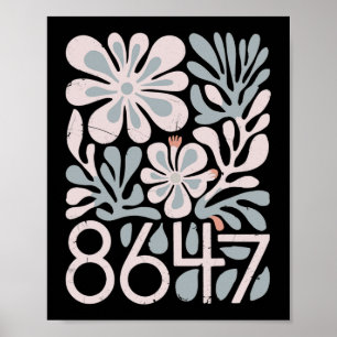 8647 Resist Subtle Floral Foxtrot Delta Tango Prot Poster