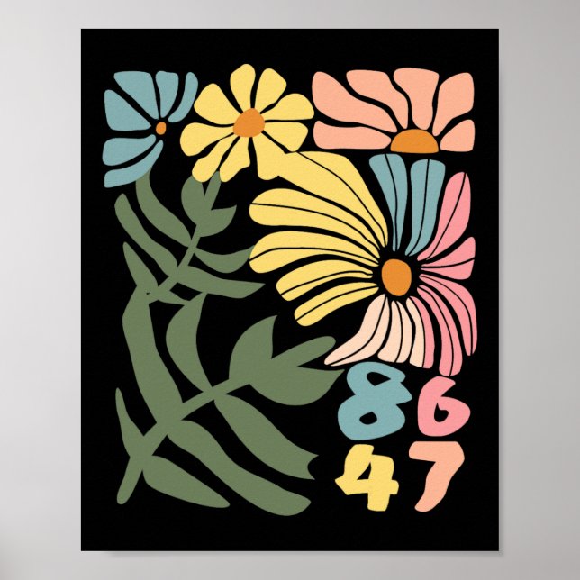 8647 Resist Subtle Floral Foxtrot Delta Tango Prot Poster (Vorne)
