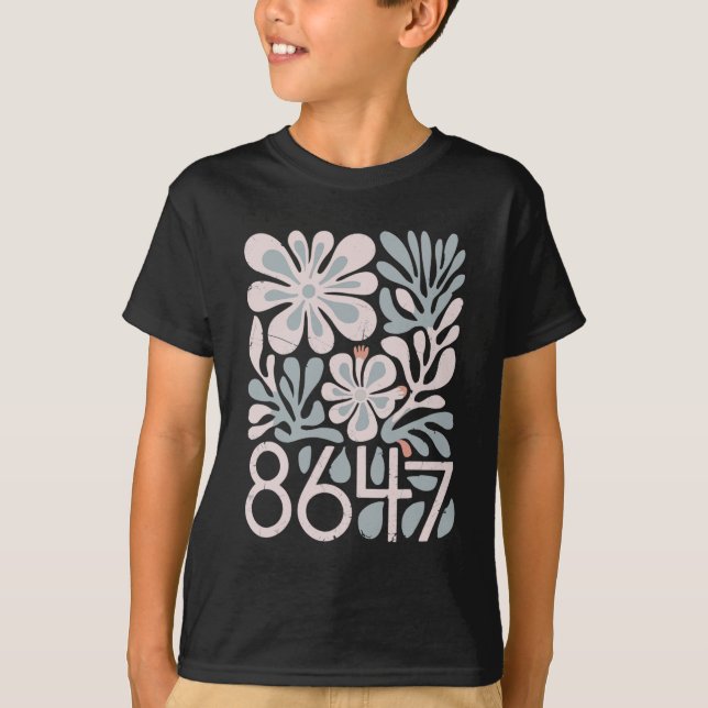 8647 Resist Subtle Floral Foxtrot Delta Tango Prot T-Shirt (Vorderseite)