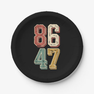 8647 Retro 86 47 Pappteller