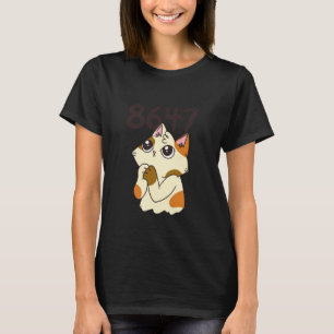 8647 Subtile Florale Retro 86 47 Katzenliebhaber 4 T-Shirt