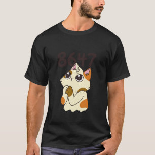 8647 Subtile Florale Retro 86 47 Katzenliebhaber 4 T-Shirt