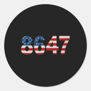 8647 Subtile Trump widerstehen Runder Aufkleber