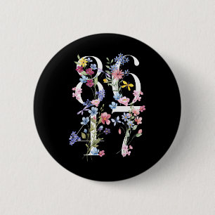 8647 Subtle Anti Trump 86 47 Floral Boho Style 1 Button