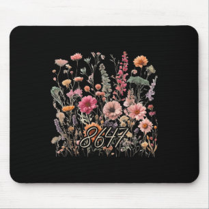 8647 Subtle Anti Trump 86 47 Floral Boho Style _1 Mousepad