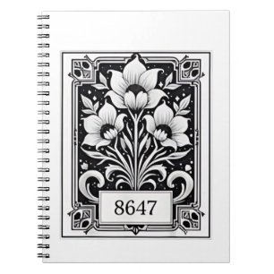 8647 Subtle Anti Trump Anti MAGA 86 47 Floral Boho Notizblock