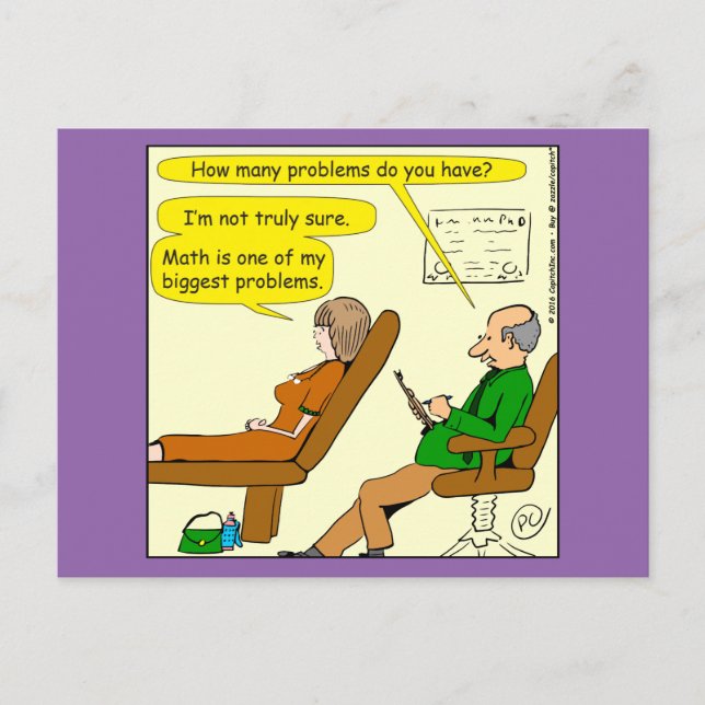 865 wie viele Probleme haben Sie - CARTOON Postkarte (Vorderseite)